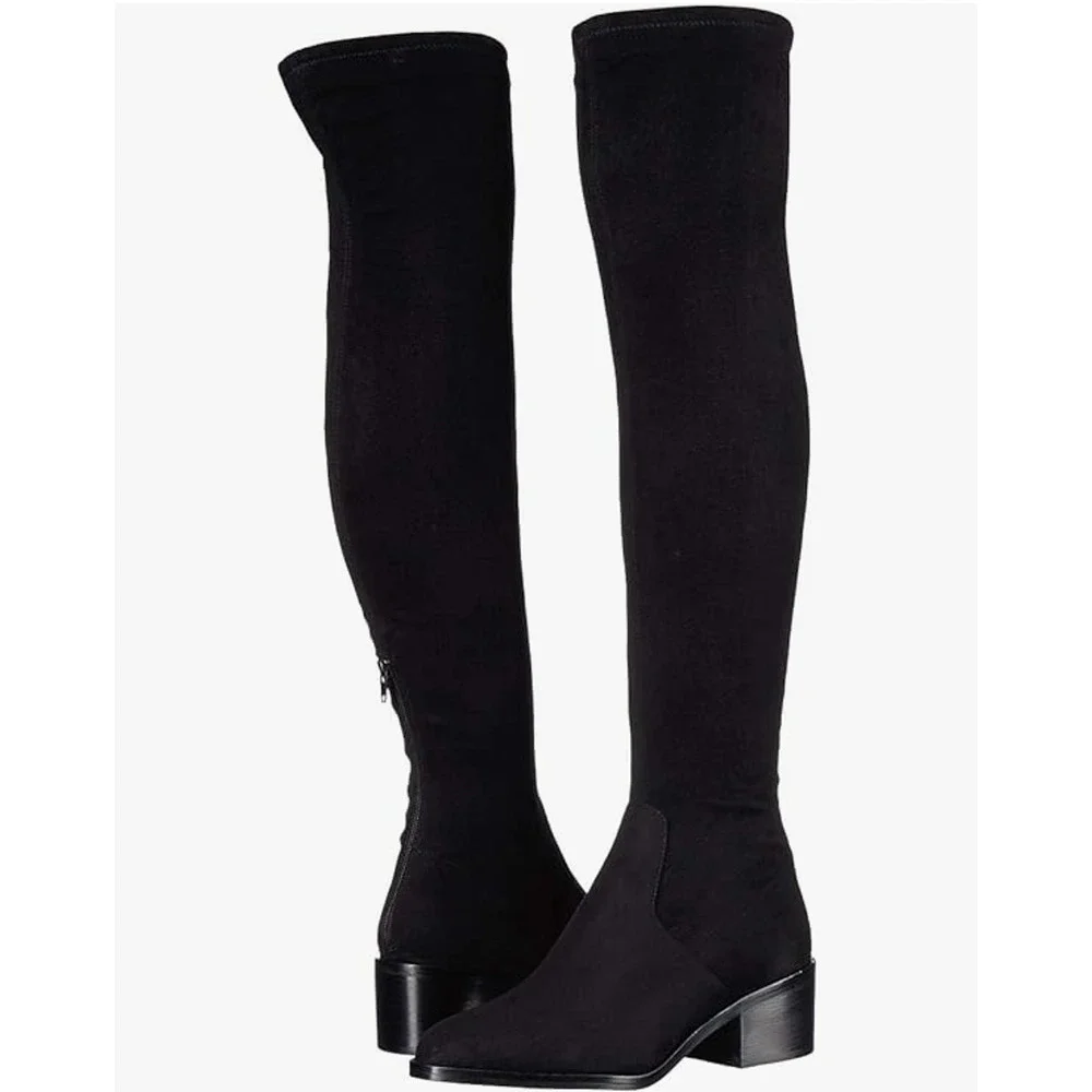 Steve Madden Women's Georgette Over the Knee Boots Size 8 Black Pull On NIB